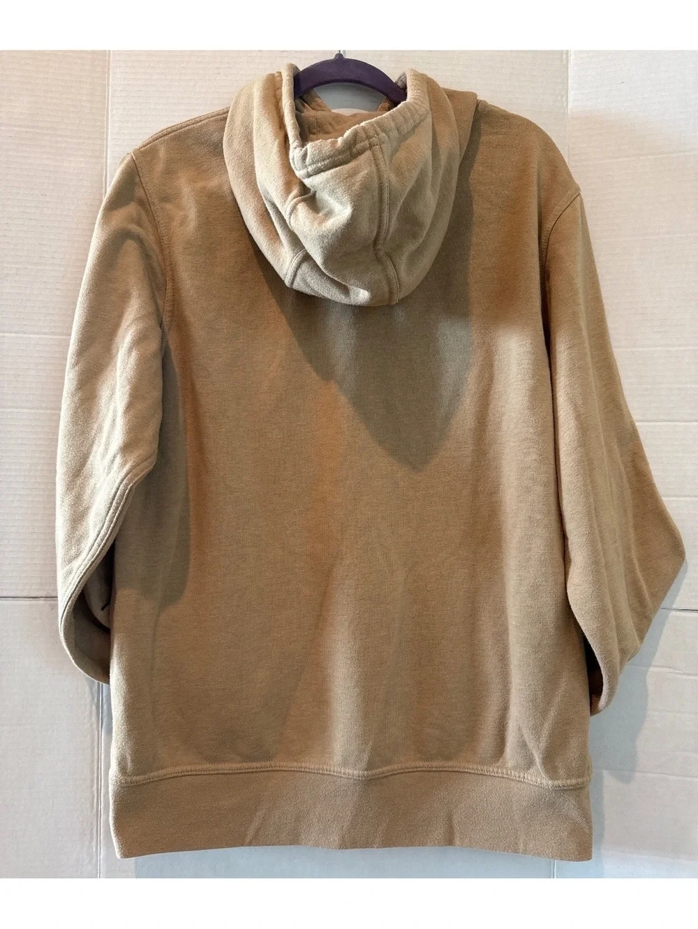 The North Face Men's Hoodie Tan Large Cotton Blend Pullover Sweatshirt